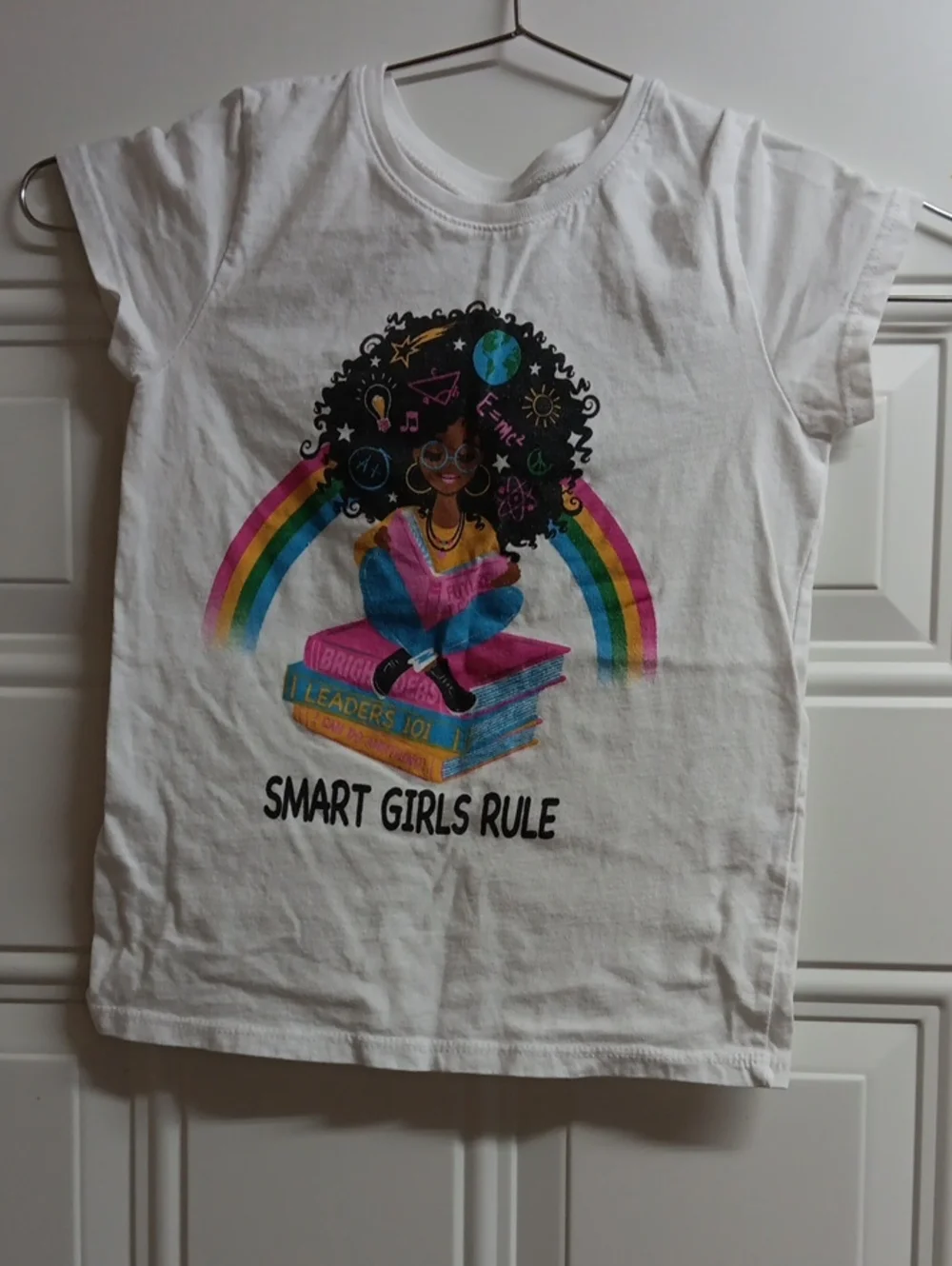 The Children's Place White 'Smart Girls Rule' Rainbow Graphic Tee